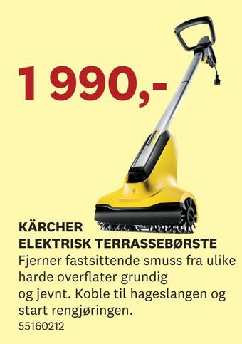 Bygger'n Kärcher elektrisk terrassebørste tilbud