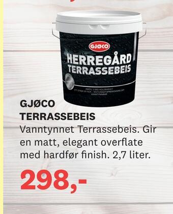 Bygger'n Gjøco terrassebeis tilbud