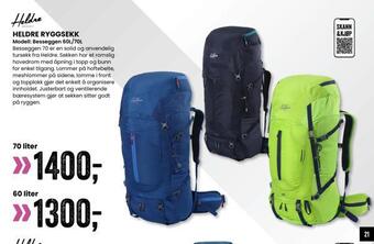 Sport Outlet Heldre ryggsekk tilbud