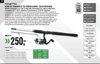 Sport Outlet Kinetic fiskesett til ferskvann- og kystfiske tilbud