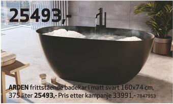 Flisekompaniet Arden frittstående badekar tilbud