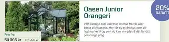 Byggmax Oasen junior orangeri tilbud