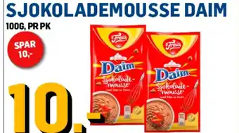 Price Lagerbutikk Freia SJOKOLADEMOUSSE DAIM tilbud