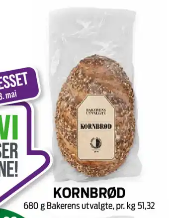 Kiwi KORNBRØD 680 g Bakerens utvalgte tilbud