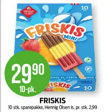 Kiwi FRISKIS 10 stk. sparepakke, Hennig Olsen is tilbud