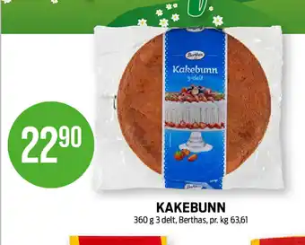 Kiwi KAKEBUNN 360 g 3 delt, Berthas tilbud