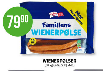 Kiwi WIENERPØLSER 1,04 kg Gilde tilbud