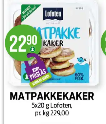 Kiwi MATPAKKEKAKER 5x20 g Lofoten tilbud