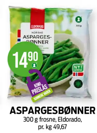 Kiwi ASPARGESBØNNER 300 g frosne, Eldorado tilbud