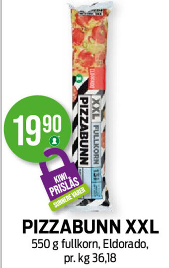 Kiwi PIZZABUNN XXL 550 g fullkorn, Eldorado, tilbud