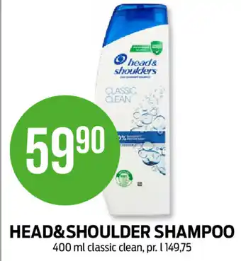 Kiwi HEAD&SHOULDER SHAMPOO 400 ml classic clean tilbud