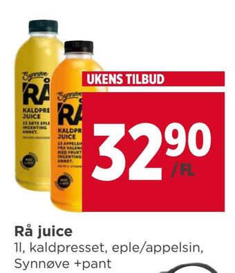 Meny Rå juice tilbud
