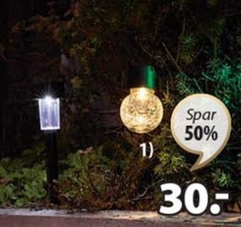 JYSK NATTERGAL SOLCELLELAMPE tilbud