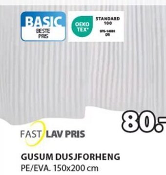 JYSK GUSUM DUSJFORHENG tilbud