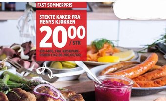 Meny STEKTE KAKER FRA MENYS KJØKKEN tilbud