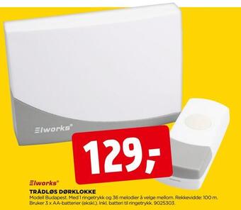 jem & fix Trådløs dørklokke tilbud