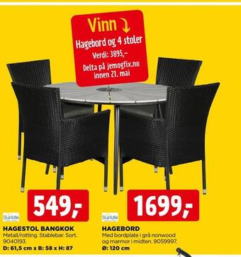 jem & fix Hagebord tilbud