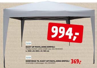 jem & fix Easy up paviljong empoli tilbud