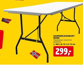 jem & fix Sammenleggbart bord tilbud