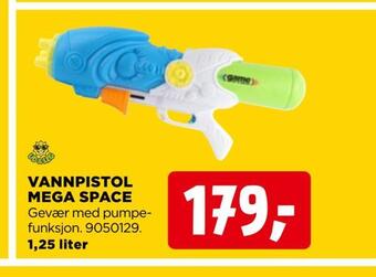 jem & fix Vannpistol mega space tilbud