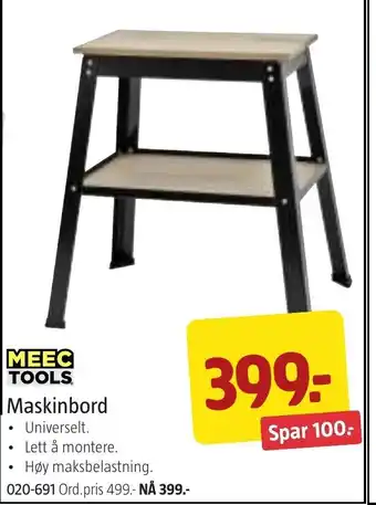 Jula MEEC TOOLS Maskinbord tilbud