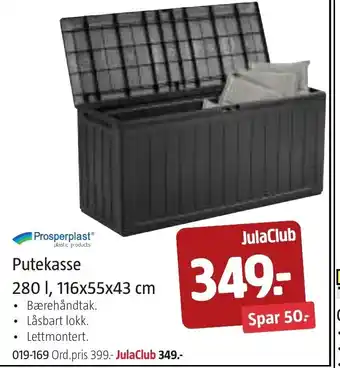 Jula Putekasse 280 L, 116x55x43cm tilbud