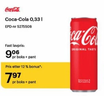 Storcash Coca-Cola 0,33L tilbud