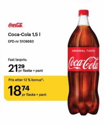 Storcash Coca-Cola 1,5 L tilbud