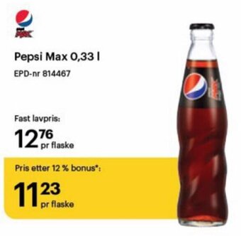 Storcash Pepsi Max 0,33 L tilbud