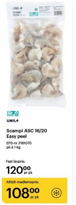 Storcash Scampi ASC 16/20 Easy peel tilbud