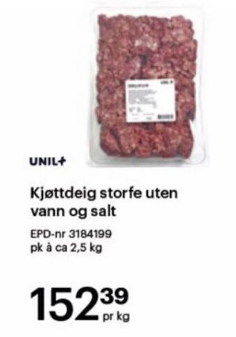 Storcash Kjøttdeig storfe uten vann og salt tilbud