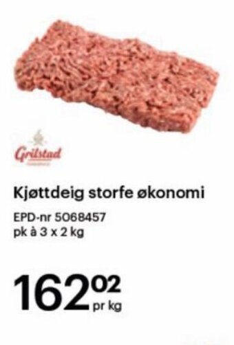 Storcash Kjøttdeig storfe økonomi tilbud