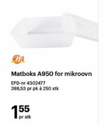 Storcash Matboks A950 for mikroovn tilbud