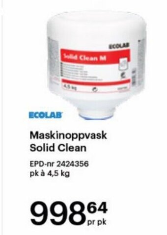 Storcash Maskinoppvask Solid Clean tilbud
