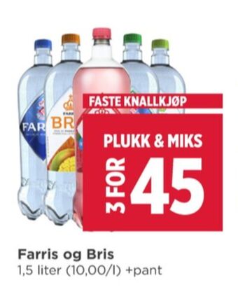 Meny Farris mineralvann tilbud