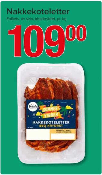 Spar Nakkekoteletter tilbud