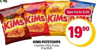 Coop Extra KIMS POTETCHIPS tilbud