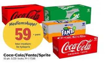 Coop Extra Coca-Cola/Fanta/Sprite tilbud