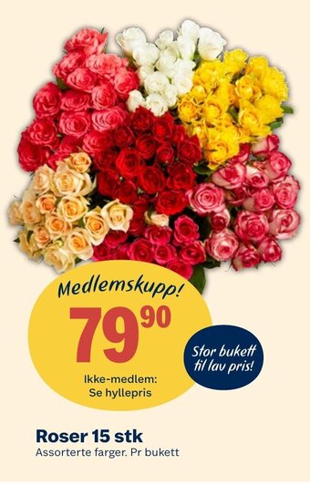 Coop Extra Roser 15 stk tilbud