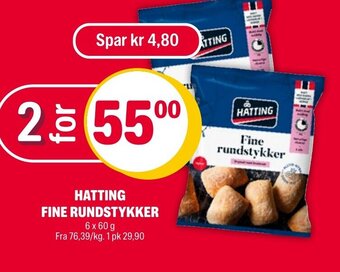 Coop Extra HATTING FINE RUNDSTYKKER tilbud