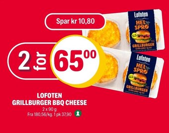 Coop Extra LOFOTEN GRILLBURGER BBQ CHEESE tilbud