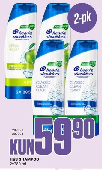 Europris H&S SHAMPOO tilbud