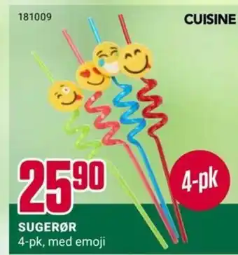 Europris SUGERØR 4-pk, med emoji tilbud