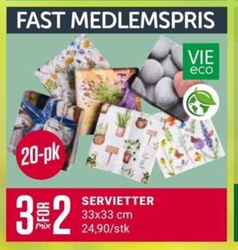 Europris SERVIETTER tilbud