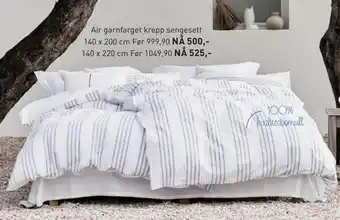 Kid Interiør Air garnfarget krepp sengesett tilbud