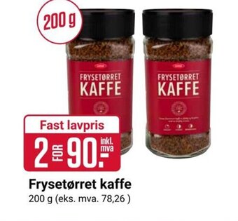 Europris Frysetørret kaffe 200 g tilbud