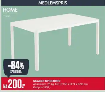 Europris SKAGEN SPISEBORD tilbud
