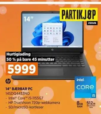 POWER HP 14" BÆRBAR PC 14SDQ4433NO tilbud