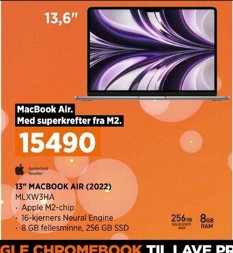 POWER 13" MACBOOK AIR (2022) MLXW3HA tilbud