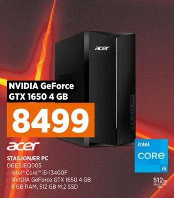 POWER acer STASJONÆR PC DGE3JEQ005 tilbud